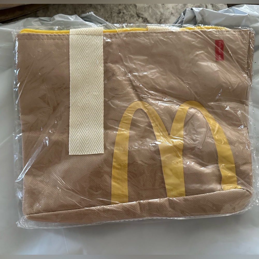 NWOT- McDonald's Brown and Yellow lunch Tote Bag